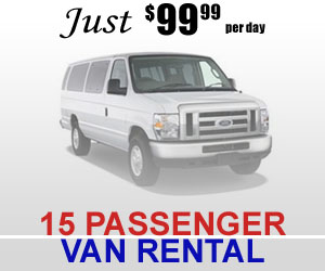 passenger van rental cost